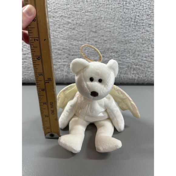 VINTAGE 90s Beanie Baby Lot Bear Rabbit Blue Pink Halo Angel Retired Collectible - Picture 7 of 16